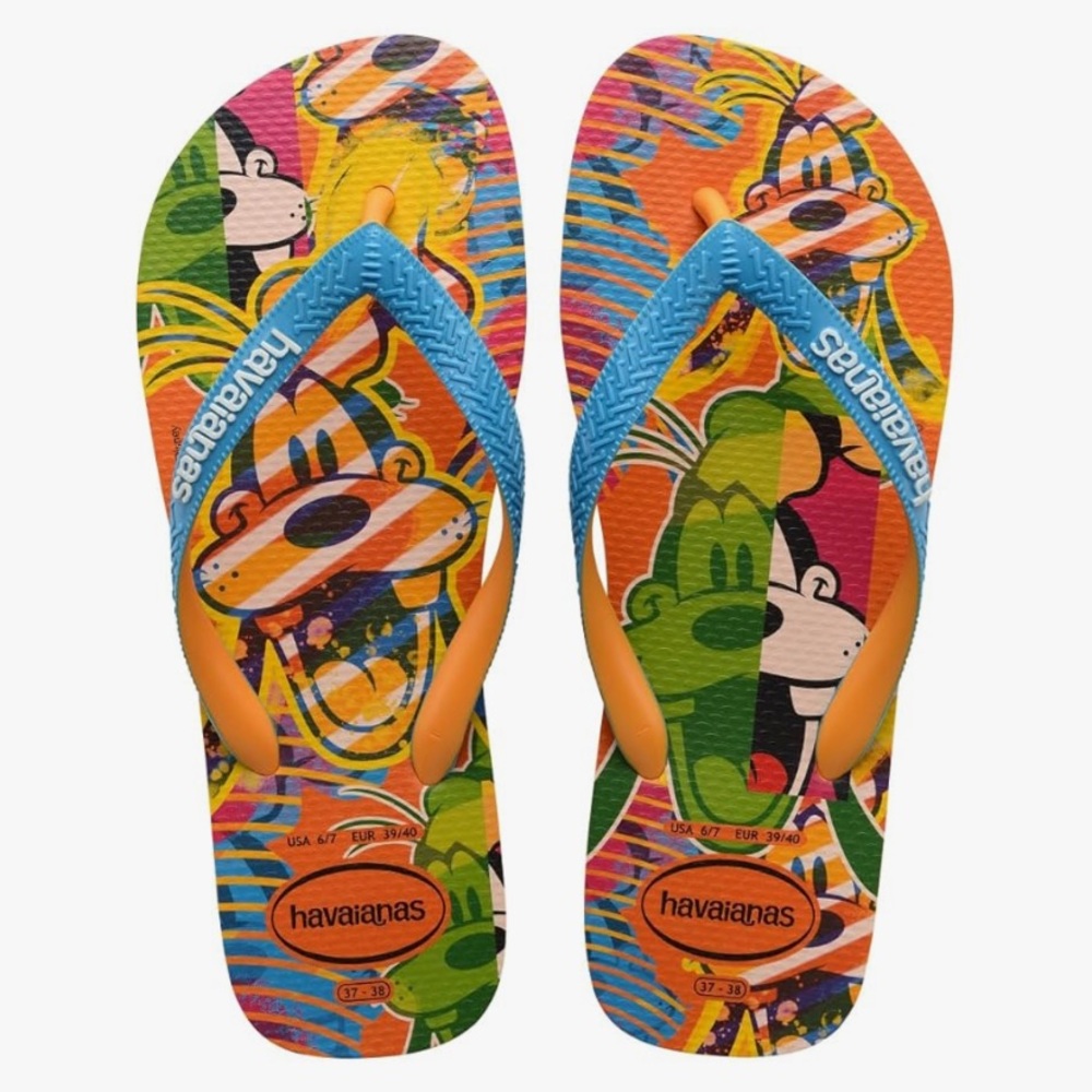 HAVAIANAS Men's Disney Stylish Top Flip Flops - Orange Citrus